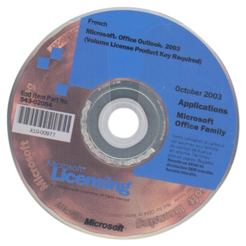 Microsoft Office Outlook 2003 - Support - CD - Win - fran�ais