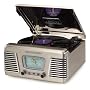 Crosley CR711 Autorama Turntable with AM/FM Radio, Brushed Chrome