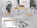 6 Piece Dining Set 4 Chairs Table Bench Natural White Farm