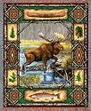 Moose Lodge Throw - 70 x 53 Blanket/Throw
