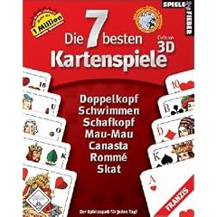 Spielefieber, CD-ROMs : Die 7 besten Kartenspiele 3D Deluxe, CD-ROM Doppelkopf, Schwimmen, Schafkopf, Mau-Mau, Canasta, Romme, Skat. F�r Windows 98 SE, ME, XP. Z. Tl. Shareware