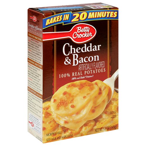 Betty Crocker Cheddar & Bacon Potatoes, 5.1-Ounce Boxes (Pack of 12)