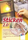 Sticken 2.0, CD-ROM Automatisches Erstellen von Stickmustern aus digitalen Bildvorlagen. Kompatibel zu den gaengigen Scannern und digitalen Kameras (Twain-Schnittstelle). Materialbedarfsliste wird automatisch ermittelt. Fuer