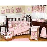 JoJo Designs 9-Piece Baby Crib Bedding Set - Pink and Khaki Camo Military Camouflage Army