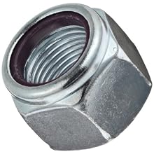 Carbon Steel Lock Nut, Zinc Plated Finish, Grade 2, Right Hand Threads, Nylon Insert, #2 - 56 Threads (Pack of 100)