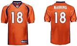 Peyton Manning Denver Broncos #18 Jersey Orange Authentic Football Jersey (Size 48=M 50=L 52=XL 54=XXL 56=XXXL) (XL/52)