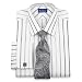 Paul Fredrick 100S Tonal Twin Stripe Park Avenue Collar, Mitered French Cuffs