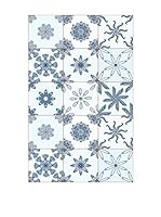 Huella deco Felpudo de Vinilo (Azul/Azul Celeste)