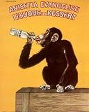 Black Mylar Framed Art Print - Anisetta Evangelista - Monkey Driking Liquer 16x20