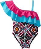 Hartstrings Girls 2-6X Toddler 1 Piece Asymmetrical Bathing Suit