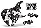 Rock Band Guitar Skin, Fits Xbox 360 / PS3 (Stratocaster Guitar) Glock - Black