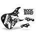 Rock Band Guitar Skin, Fits Xbox 360 / PS3 (Stratocaster Guitar) Glock - Black