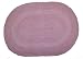 Revere Mills 4-Pack Cotton 17 by 24-Inch Oval Reversible Bath Rugs, Baby Pink
