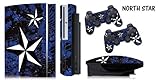 Protective skins for FAT Playstation 3 System Console, PS3 Controller skin included - NORTHSTAR BLUE