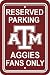 NCAA Texas A&M Aggies 12-by-18 inch Plastic Parking Sign