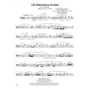 O1595X - Melodious Etudes for Trombone Book 2: Nos. 61 - 90