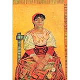 Professionally Framed Vincent Van Gogh Italian Woman Agostina Segatori Art Print Poster - 11x17 with RichAndFramous Black Wood Frame