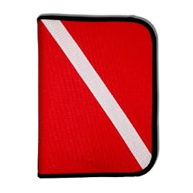 Buy Scuba Diving Log Book - Red Cordura Diver Down Flag Three-Ring Binder