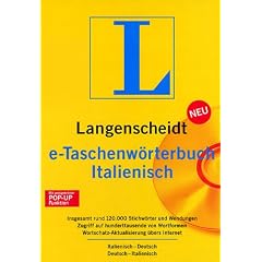 e-Taschenw�rterbuch Italienisch. Version 4.0. CD-ROM f�r Windows ab 95/98/NT 4.0/2000/XP. Langenscheidt