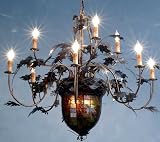 LAMPS BEAUTIFUL Rustic Lodge Acorn and Leaves Chandelier by Meyda Tiffany--Excellent customer service--see our feedback.