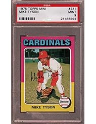 Trading Cards: 1975 TOPPS MINI #231 MIKE TYSON CARDINALS PSA 9 B2192118-594 - TOPPS MINI
