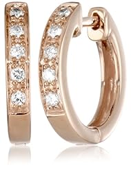 KC Designs "Charmed Life" 14k Rose Gold and Diamond Mini Hoop Earrings