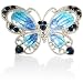 Jewelry : Blue Studded Butterfly Animal Pin Brooch