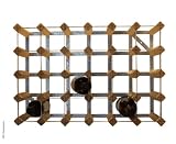 30 Bottle Wine Rack Assembled Natural Pine