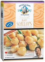 Henry & Lisa's Natural Seafood Bay Scallops With Japanese Glaze, 9-Ounce Boxes (Pack of 6)