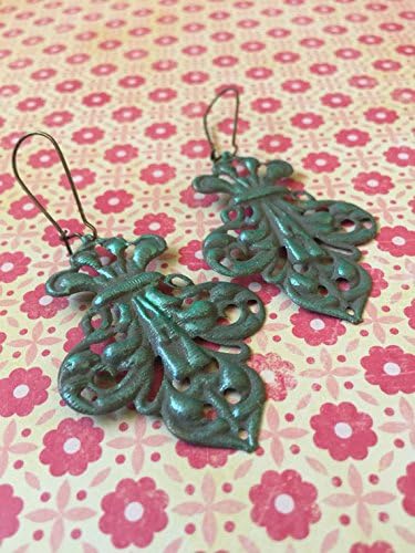 Colorful Fleur De Lis Bohemian Style Statement Earrings