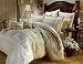 4PC OVERSIZED LUXURY BRIDAL BED IN A BAG COMFORTER SET GOLD / IVORY , QUEEN