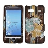Rubberized Finish Transparent Multiple Flowers on Brown Snap on Design Case ....