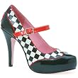 Leg Avenue Shoes Women's LA420-PIPER 4" Mary Jane Checkered Pump
