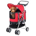 Deluxe 3-in-1 Pet Stroller - Red