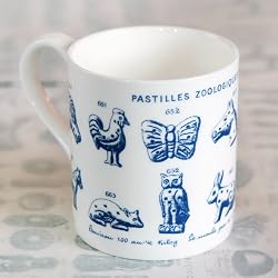 Rococo China Mug 'Pastilles Zoologiques'