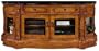 Baymont Wide Screen TV Cabinet Stand Golden Cherry with Glass Doors 25"H x 59.5"W x 20"D, GLASS DOORS, ANTIQUE OAK