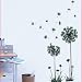 Black Dandelion Flower Plant Tree Large Removable Wall Decor Decal Sticker 57