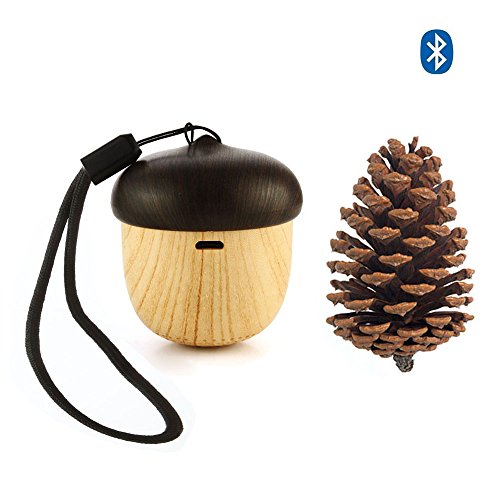 Mini Wooden Nut Bluetooth Speaker by BOOMER VIVI Small Body-Loud Sound Ultra-Portable Speaker Playtime 6 hours -Rechargeable Wooden Wireless Speaker For Birthday Gift