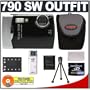 Olympus Stylus 790SW 7.1MP Waterproof Digital Camera with Dual Image Stabilized 3x Optical Zoom (Black) + Olympus 2GB xD-Picture Memory Card + USB Card Reader + Spare Li-42B Battery for Olympus + Compact Padded Camera Case