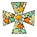 Multicolor Cross Pin Brooch