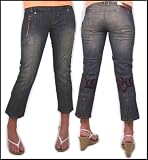 Marc Ecko - Ecko Red "Beat Street Cropped" Ladies Jeans, Blue