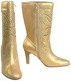 YELLOW BOX Studded Metallic Leather Boots
