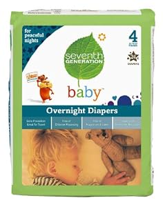 Seventh Gen. - Baby Overnight Diapers, Stage 4, 24 Count (Pack of 4) = 96 total diapers