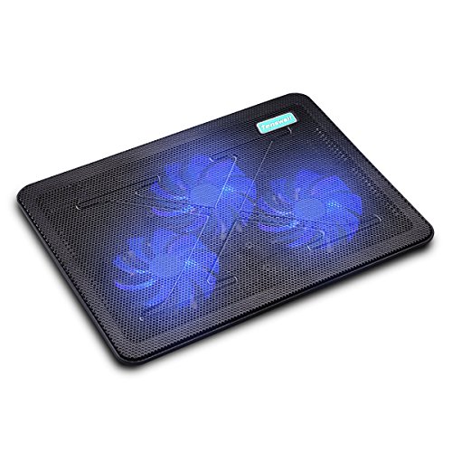 Laptop Cooler Tenswall 15''-17'' Laptop Notebook Mattress Cooling Pad with Triple 110mm Blue LED Fans for Apple Macbook / Hp /Lenovo Thinkpad