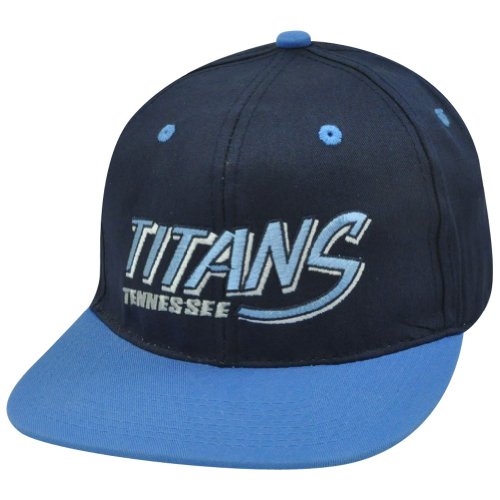 NFL Tennessee Titans Flat Bill Old School Vintage Twill Cotton Snapback Hat Cap