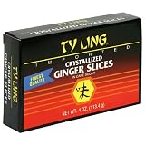 Ty Ling Crystallized Ginger Slices, 4-Ounce Boxes (Pack of 12)
