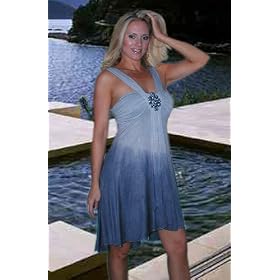 Jeweled Designer Grey Cocktail Dress