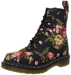 Dr. Martens 1460 Victorian Flowers Black 11821016, Damen Stiefel, Schwarz (Black), EU 39 (UK 6)