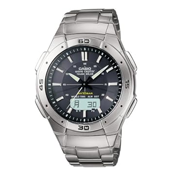 Casio Hommes WVA470DJ-1ACF Waveceptor solaire atomique Ana-Digi Sport Watch