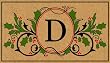 Monogram Holiday Coir Mat - D